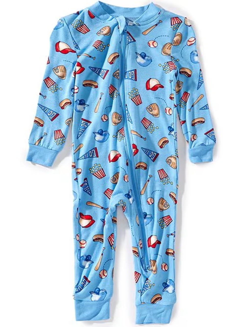 Little Me Light Bamboo Baseball Print Romper 12 18 months